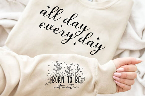 Born to be authentic, Jesus Motivational Inspirational Sleeve Shirt SVG Design, SVG FiveStarCrafting 