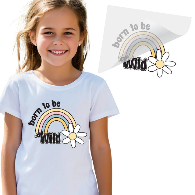 Born To Be Wild DTF Transfer Physical So Fontsy T-Shirt Iron-On Transfer Shop