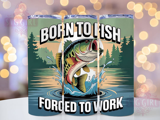 Born To Fish Dad Gift 20oz Tumbler, Father’s Day Gift, Sublimation Wrap, Fishing Dad Mug, 20oz Tumbler Design, Born To Fish Quote, Outdoor Father Design Sublimation SvggirlplusArt 