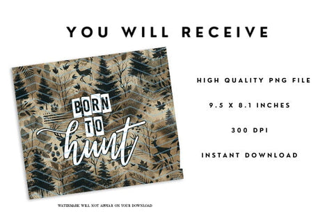 Born To Hunt Mouse Pad - Hunting Mousepad PNG Sublimation BijouBay 