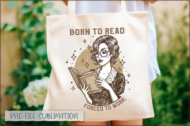 Born to read forced to work Tote Bag Sublimation Shetara Begum 