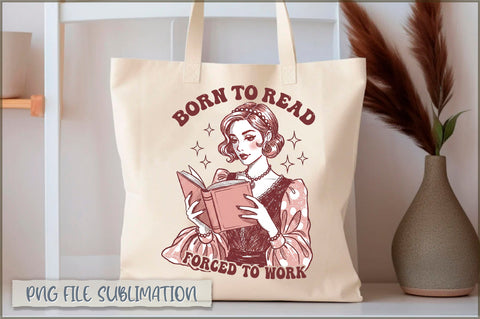 Born to read forced to work Tote Bag Sublimation Shetara Begum 