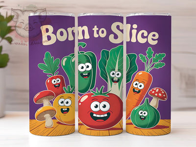 Born To Slice Chef 20oz Tumbler, Born To Slice, Tumbler Wrap, Sublimation Design, 20oz Tumbler, Kitchen Humor, Chef Life Sublimation Lara' s Designs 