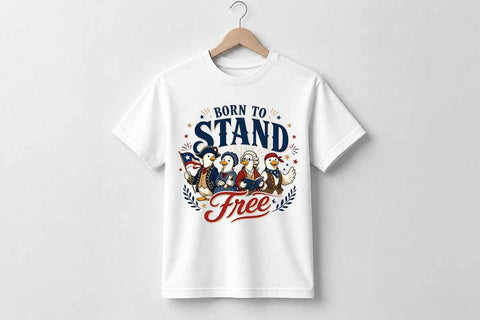 Born To Stand Free Patriotic Duck PNG | Americana Sublimation Design SVG BillahCrafts 
