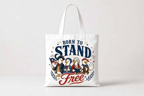 Born To Stand Free Patriotic Duck PNG | Americana Sublimation Design SVG BillahCrafts 