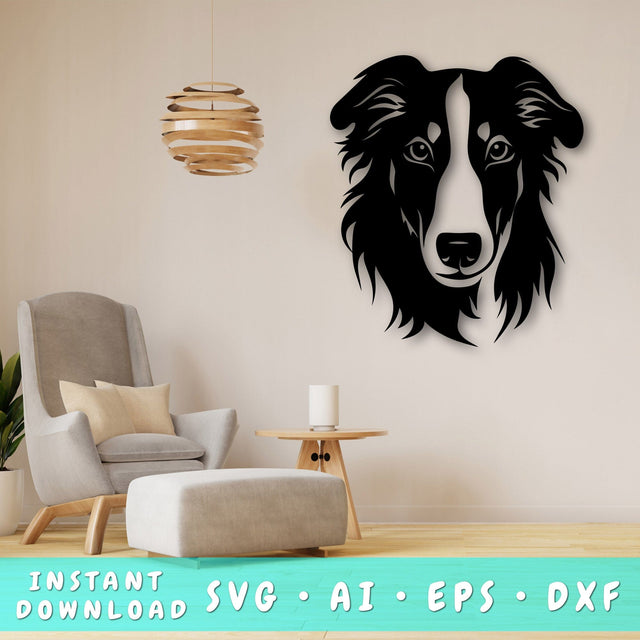 Borzoi Laser SVG Cut File, Borzoi Glowforge File, Borzoi DXF, Borzoi Wall Art SVG SVG HappyDesignStudio 