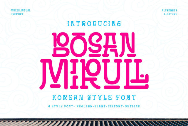 Bosan Mirull - Korean Style Font Font twinletter 