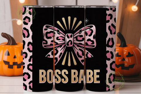 Boss Babe 20oz Tumbler Wrap Sublimation PixelChick 
