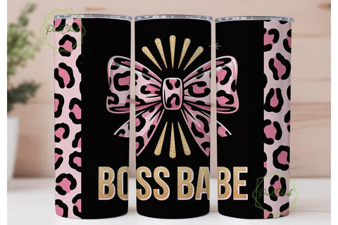 Boss Babe 20oz Tumbler Wrap Sublimation PixelChick 