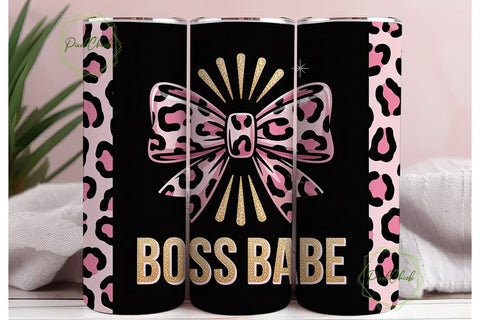 Boss Babe 20oz Tumbler Wrap Sublimation PixelChick 