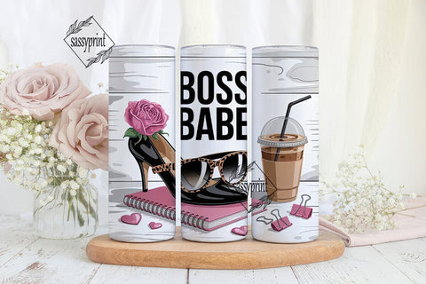 Boss Babe 20oz Tumbler Wrap Sublimation sassyprint 