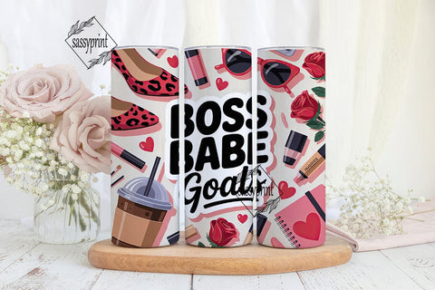 Boss Babe 20oz Tumbler Wrap Sublimation sassyprint 