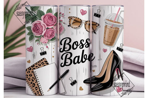 Boss Babe 20oz Tumbler Wrap Sublimation sassyprint 