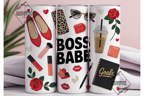 Boss Babe 20oz Tumbler Wrap Sublimation sassyprint 