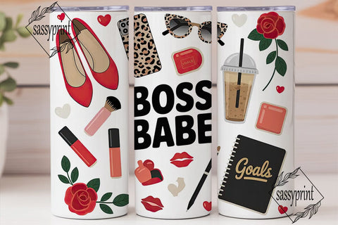 Boss Babe 20oz Tumbler Wrap Sublimation sassyprint 