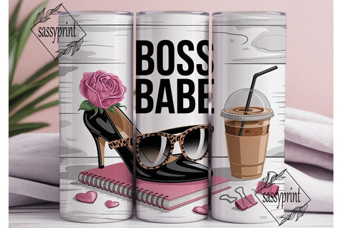 Boss Babe 20oz Tumbler Wrap Sublimation sassyprint 