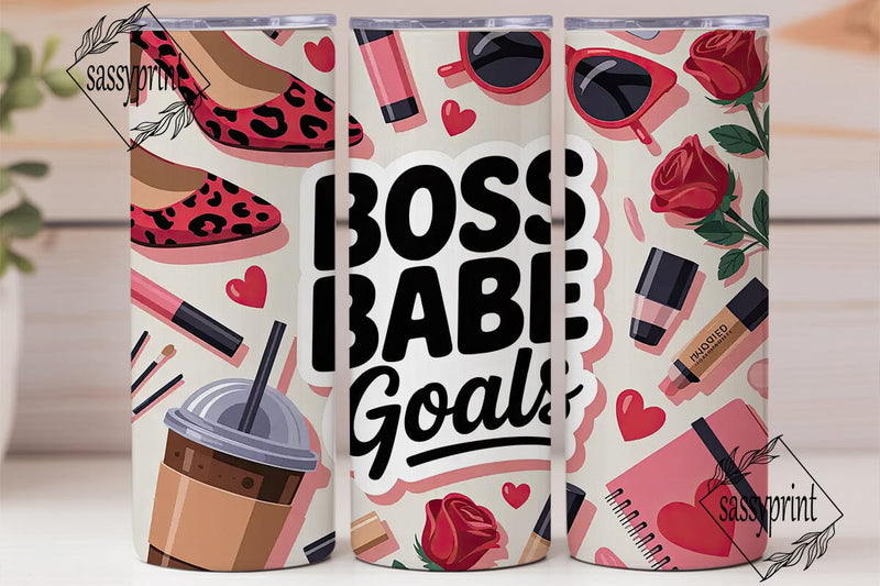 Boss Babe 20oz Tumbler Wrap Sublimation sassyprint 