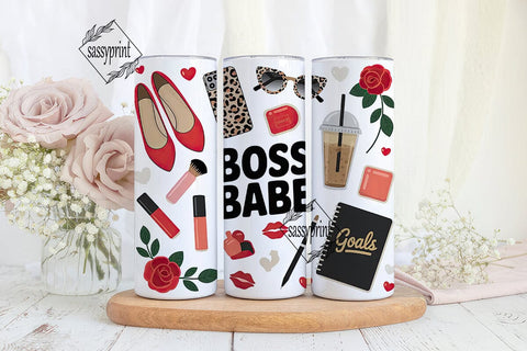 Boss Babe 20oz Tumbler Wrap Sublimation sassyprint 