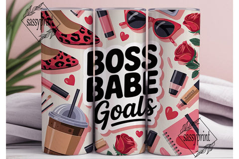Boss Babe 20oz Tumbler Wrap Sublimation sassyprint 