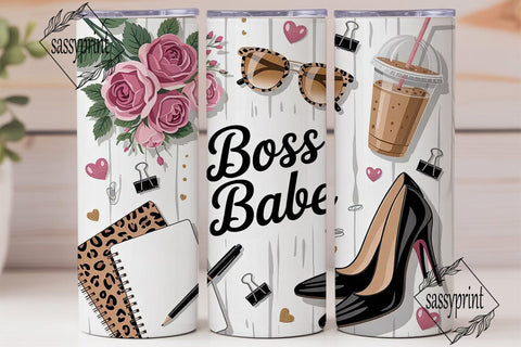 Boss Babe 20oz Tumbler Wrap Sublimation sassyprint 