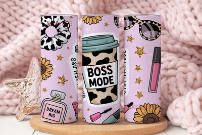 Boss Babe Glam 20oz Tumbler Wrap Sublimation DesignSVG 