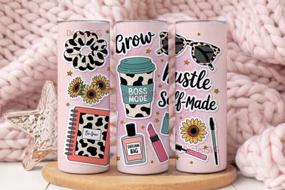 Boss Babe Glam 20oz Tumbler Wrap Sublimation DesignSVG 
