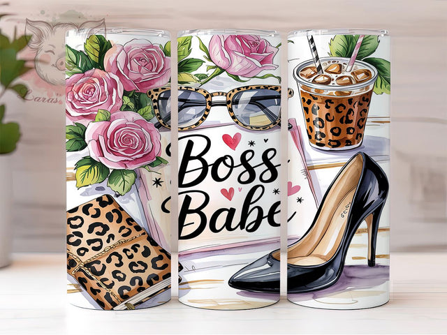Boss Babe Woman 20oz Tumbler Wrap, Boss Babe Tumbler, Woman Business Owner, 20oz Tumbler Wrap, Entrepreneur Design, Female Boss, Sublimation Tumbler, Girl Boss Gift Sublimation Lara' s Designs 