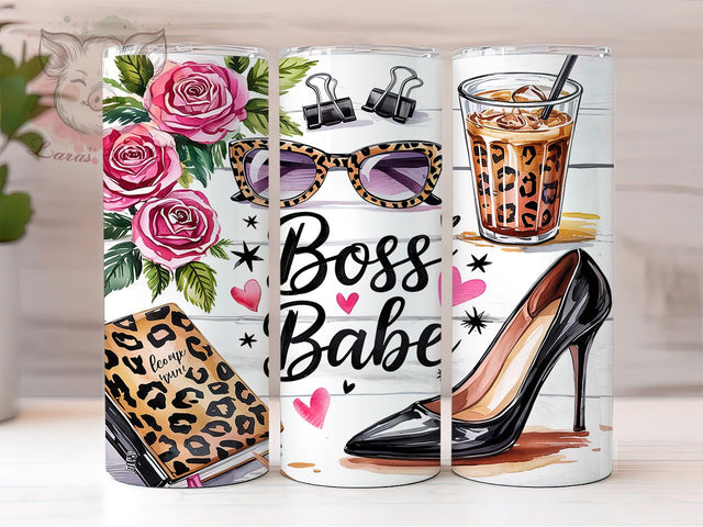 Boss Babe Woman 20oz Tumbler Wrap, Boss Babe Tumbler, Woman Business Owner, 20oz Tumbler Wrap, Entrepreneur Design, Female Boss, Sublimation Tumbler, Girl Boss Gift Sublimation Lara' s Designs 