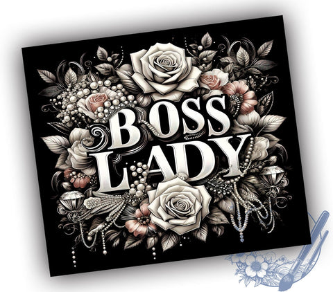 Boss Lady 20oz Skinny Tumbler, Girl Boss Tumbler Png, Straight & Tapered Tumbler Wrap, Instant Digital Download Sublimation ToriDesigns 