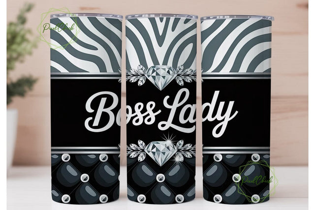 Boss Lady 20oz Tumbler Wrap Sublimation PixelChick 