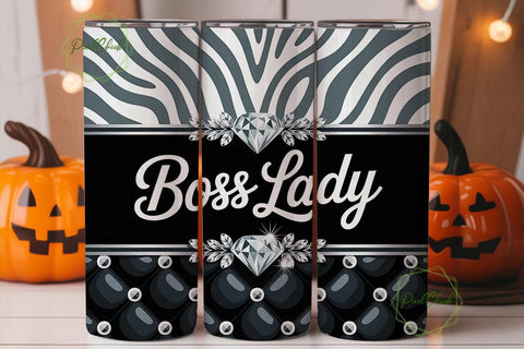 Boss Lady 20oz Tumbler Wrap Sublimation PixelChick 