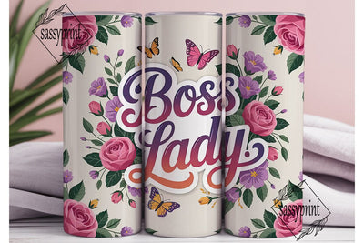 Boss Lady 20oz Tumbler Wrap Sublimation sassyprint 