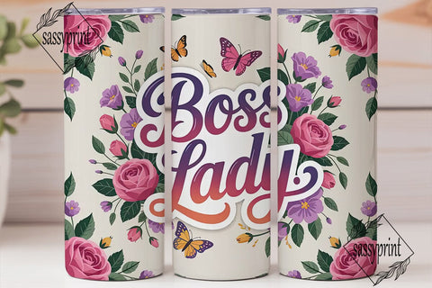 Boss Lady 20oz Tumbler Wrap Sublimation sassyprint 