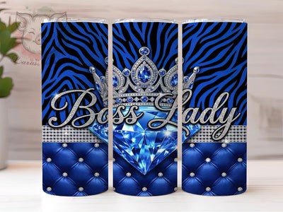 Boss Lady Blue Crown 20oz Tumbler, Boss Lady Blue Crown, Boss Lady Tumbler, Blue Crown Tumbler, Crown Tumbler Wrap, Boss Lady PNG, Blue Crown PNG, 20oz Tumbler Wrap Sublimation Lara' s Designs 