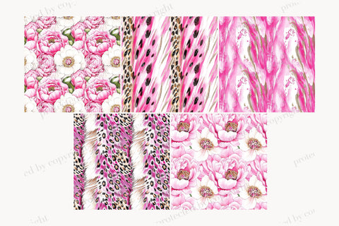 Boss Lady Digital Papers | Pink Gold Pattern Digital Pattern GlamArtZhanna 