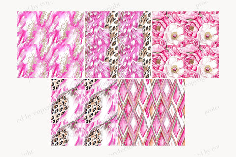 Boss Lady Digital Papers | Pink Gold Pattern Digital Pattern GlamArtZhanna 