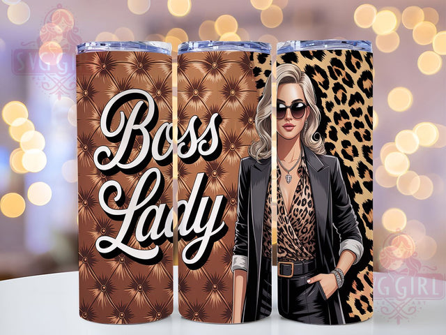 Boss Lady Empowered Woman Tumbler, Girl Boss Wrap, 20oz Sublimation, Empowered Woman Cup, Office Gift Idea, Feminine Tumbler Design, Motivational Drinkware Sublimation SvggirlplusArt 