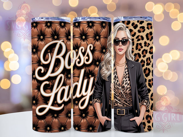 Boss Lady Empowered Woman Tumbler, Girl Boss Wrap, 20oz Sublimation, Empowered Woman Cup, Office Gift Idea, Feminine Tumbler Design, Motivational Drinkware Sublimation SvggirlplusArt 