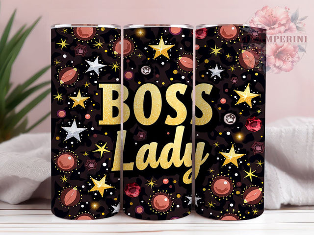 Boss Lady Glitter Leopard Glam 20oz Tumbler Wrap, Glam Decor, Fashionista Gift, Chic Tumbler, Sublimation Design Sublimation Li Zamperini 