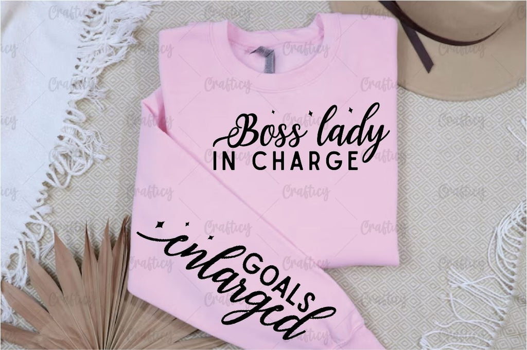 Boss Lady in charge Sleeve SVG Design - So Fontsy