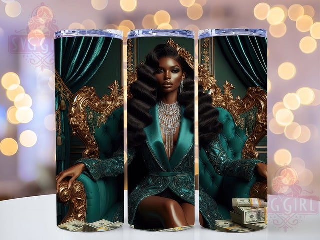 Boss Lady Melanin Queen Afro Woman Tumbler Wrap, Black Woman Design, 20oz Sublimation Tumbler, Melanin Queen Wrap, Empowered Woman Tumbler, Girl Boss Tumbler Design Sublimation SvggirlplusArt 