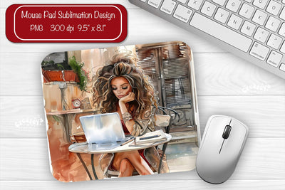 Boss Lady Mouse pad Sublimation designs Mouse pad Girl Boss Sublimation Createya Design 
