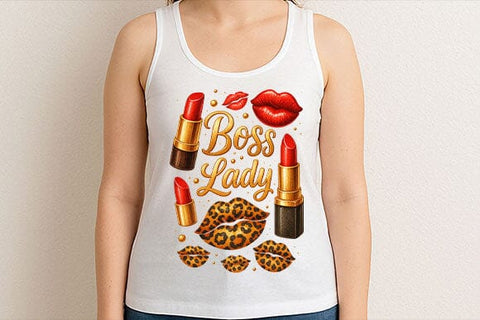Boss Lady PNG Glam Lipstick Design SVG BillahCrafts 