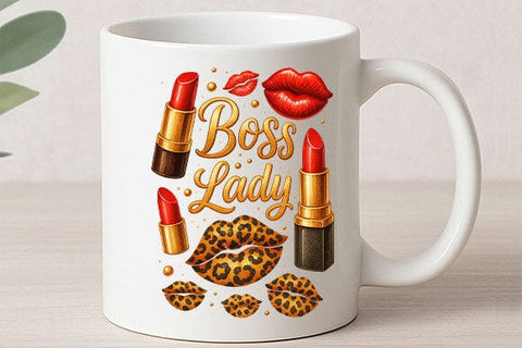 Boss Lady PNG Glam Lipstick Design SVG BillahCrafts 