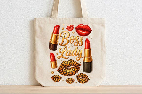 Boss Lady PNG Glam Lipstick Design SVG BillahCrafts 
