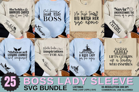Boss Lady Sleeve SVG Design Bundle SVG Designangry 