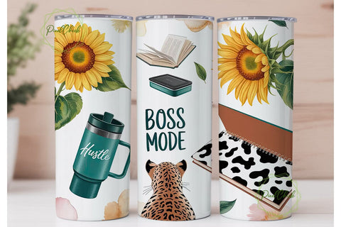 Boss Mode Leopard 20oz Tumbler Wrap Sublimation PixelChick 