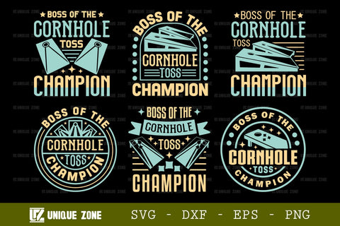 Boss Of The Cornhole Toss Champion SVG Cornhole Game Tshirt Bundle Cornhole Quote Design, TG 0007 SVG Unique Zone 