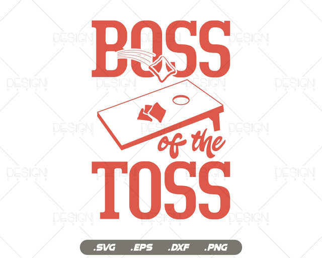 Boss of the Toss Beanbag Player Board and Bags Cornhole T-Shirt Design in Ai Svg Files, Cornhole svg files for cricut, Sports svg SVG DesignDestine 