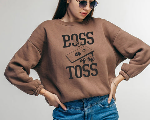 Boss of the Toss Beanbag Player Board and Bags Cornhole T-Shirt Design in Ai Svg Files, Cornhole svg files for cricut, Sports svg SVG DesignDestine 